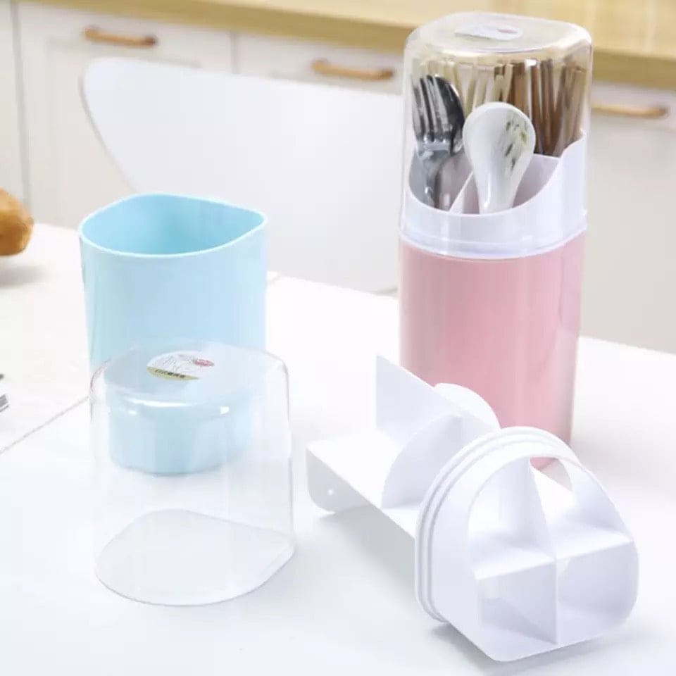 4 Compartment Cutlery Holder, Creative Cutlery Draining Rack, Draining Container For Forks Knife 4 Compartment Cutlery Holder, Creative Cutlery Draining Rack, Draining Container For Forks Knife